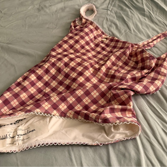 Oddli Plum Plaid One-Piece Swimsuit - Picture 4 of 5
